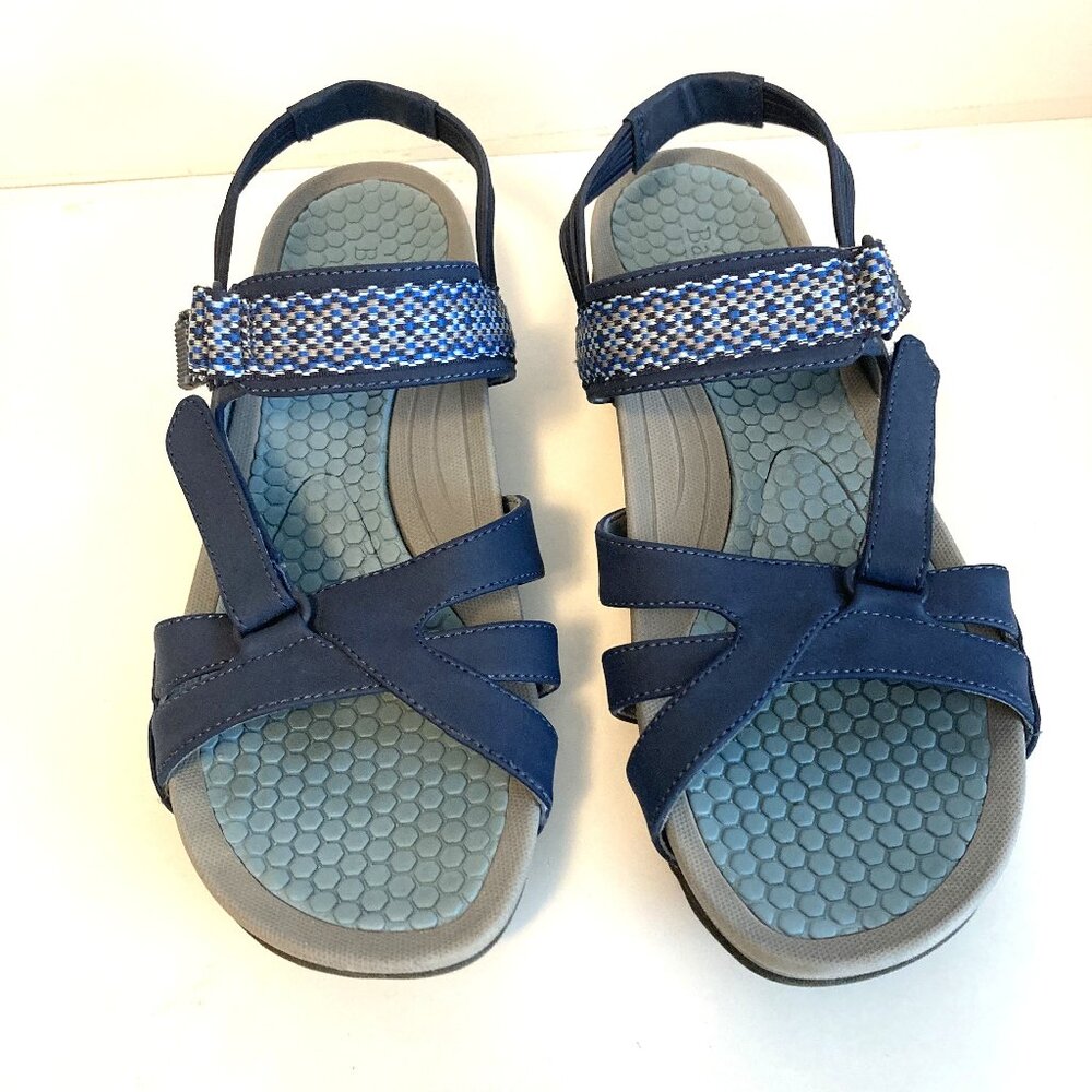 Baretraps Dalton Navy Slingback Wedge Sandals Size10M